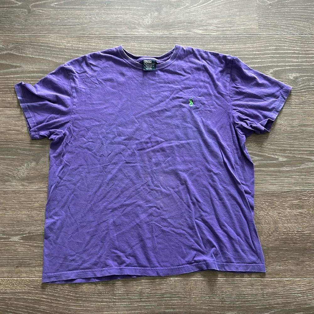 Vintage purple and green polo t shirt